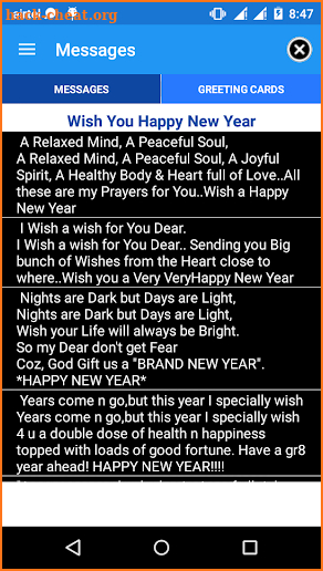 Happy New Year Greetings screenshot