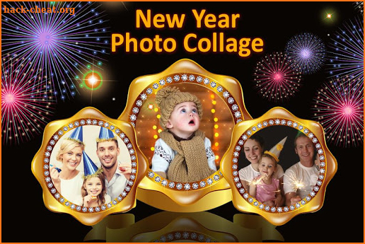 happy new year photo collage for greetings maker screenshot