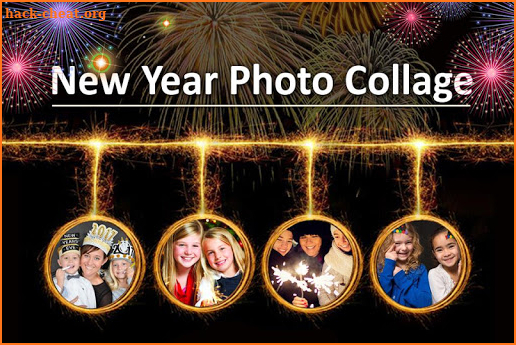 happy new year photo collage for greetings maker screenshot