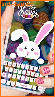 Happy Rabbit At Easter Keyboard screenshot