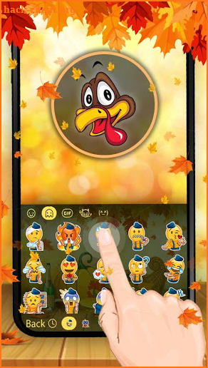 Happy Thanks giving Pumpkin Autumn Keyboard Theme screenshot