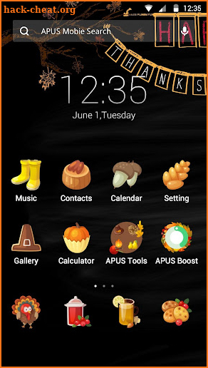 Happy Thanksgiving APUS theme screenshot