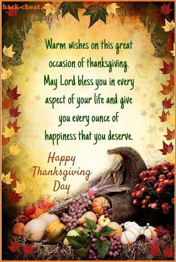 Happy Thanksgiving Day Wishes screenshot