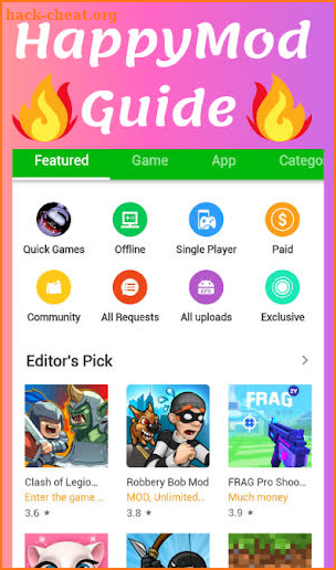 HappyMod New App And Guide for Happymod screenshot