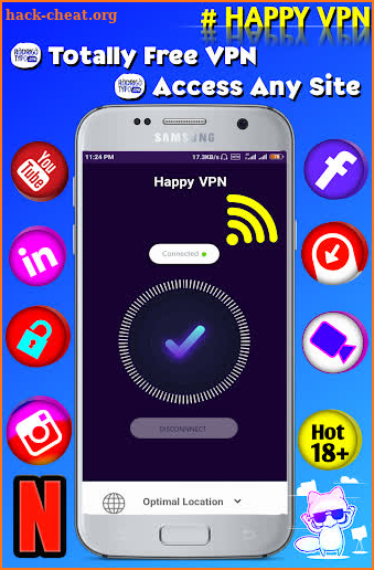 HappyVPN-BestVPN Free Unlimited VPN Secure Unblock screenshot