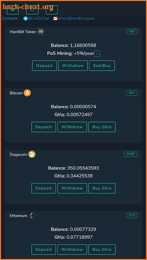 HardBit Space - Cloud and PoS Mining screenshot