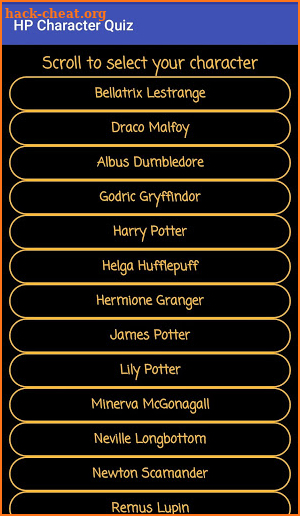 Harry Potter Character Quiz screenshot