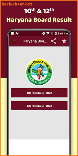 Haryana Board Result 2022,HBSE screenshot