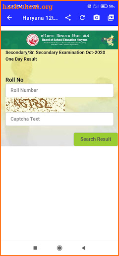 Haryana Board Result App 2021, HBSE 10th & 12th screenshot