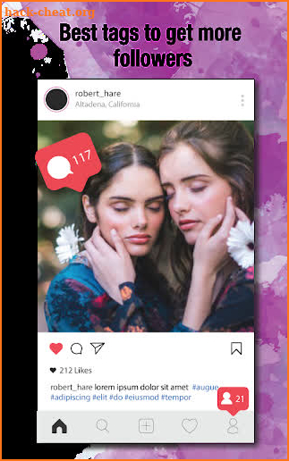 Hashtag generator & inspector - Get more followers screenshot