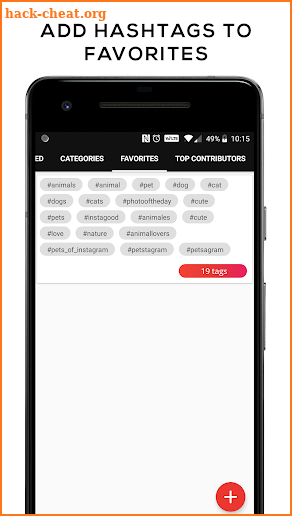 HashTags screenshot
