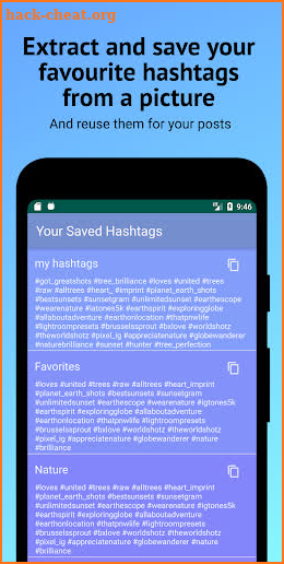 Hashtags Extractor for Instagram screenshot