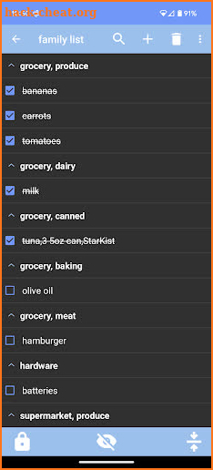 HausAdmin - shopping list screenshot