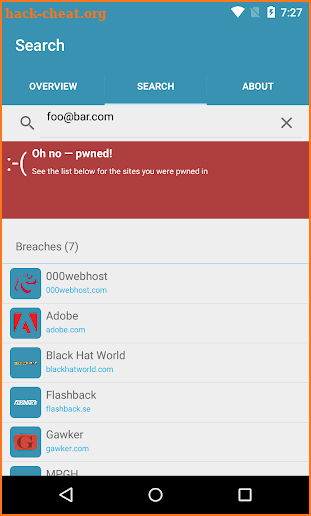 have i been pwned? screenshot