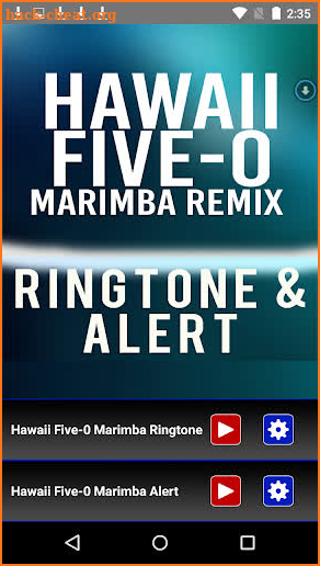 HawaII Five-O Marimba Ringtone screenshot