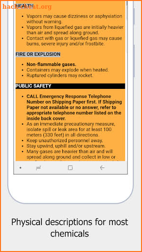 HazMat Emergency Response Guidebook ERG 2016 screenshot