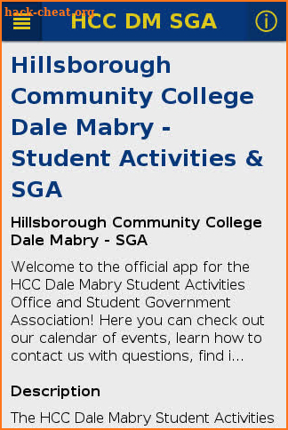 HCC Dale Mabry SGA screenshot