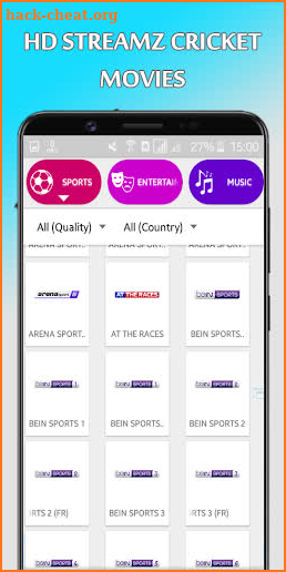 HD Streamz Cricket Tv Movies Guide screenshot