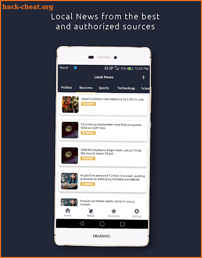 Headlines4u - News app screenshot