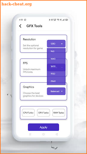 Headshot and GFX Tool and Sensitivity Settings screenshot