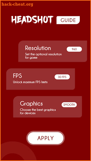 Headshot GFX Tool and Game Sensitivity settings screenshot