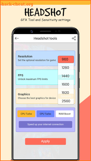 Headshot GFX Tool and Sensitivity settings Guide screenshot