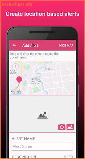 HeadsUp - a map-based emergency application screenshot