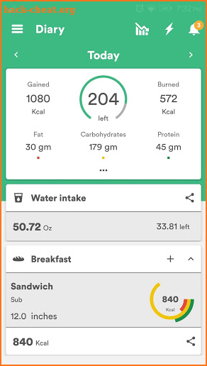 Health & Fitness Tracker with Calorie Counter screenshot