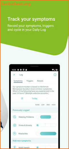 Health & Her Menopause App screenshot