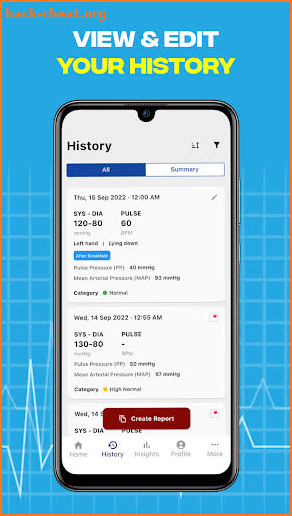 Health Diary: Blood Pressure screenshot