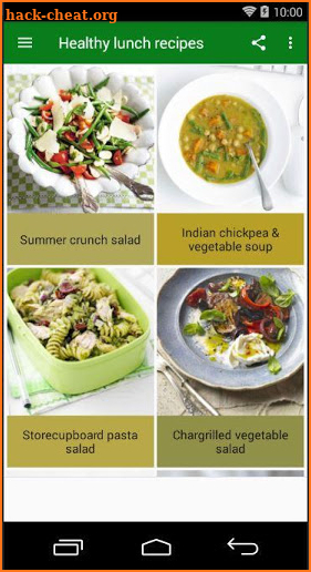 Healthy lunch recipes screenshot