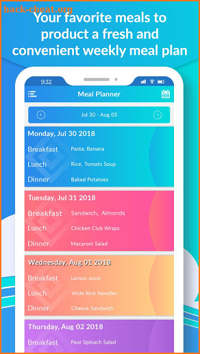 Healthy Meal Planner – Week Recipe Planner screenshot