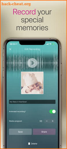 Hear My Baby Heartbeat App screenshot