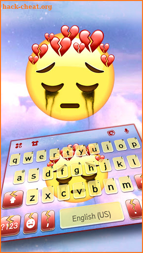 Heart Broken Emoji Keyboard Background screenshot