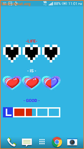 Heart Container Battery Meter screenshot