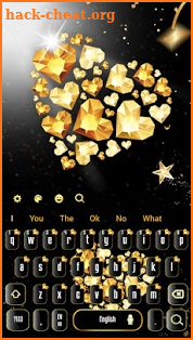 Heart Gold Diamonds Keyboard screenshot