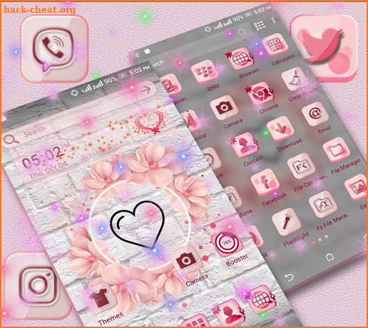 Heart Love Launcher Theme screenshot