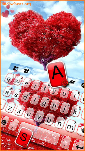 Heart Love Tree Keyboard Theme screenshot