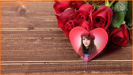 Heart Shape Photo Frame Editor screenshot