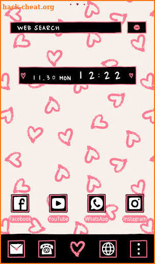 Heart Wallpaper Lovely Patterns Theme screenshot