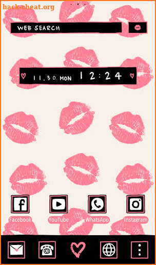 Heart Wallpaper Lovely Patterns Theme screenshot