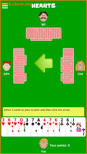 Hearts - CardGames.io screenshot