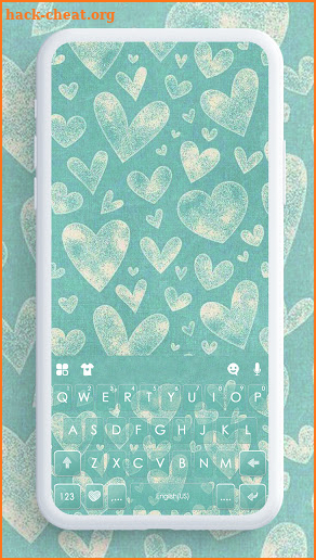 Hearts SMS Keyboard Background screenshot