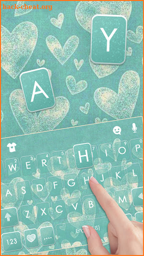 Hearts SMS Keyboard Background screenshot