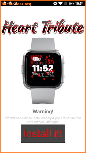 HeartTribute for Fitbit Versa screenshot