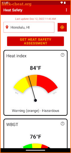 Heat Safety: Heat Index & WBGT screenshot