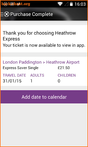 Heathrow Express screenshot