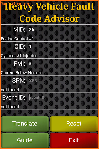 Heavy Vehicle Fault Code Advisor screenshot