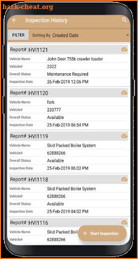 Heavy Vehicle Inspection Maintenance, CMMS APP screenshot