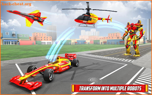 Helicopter Robot Transform: Formula Car Robot Game screenshot